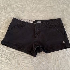 Black Volcom Shorts size 7